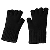 Winter-Halbfinger-Handschuhe mit einfarbiger Farbe, warm und winddicht, kurze Handschuhe für Büro,...