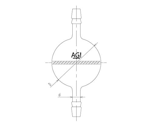 ガラスろ過器 球形 3928-9G/4