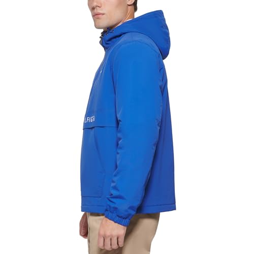 Image of Tommy Hilfiger Adaptive Men's Performance Fleece Lined Hooded Popover Jacket