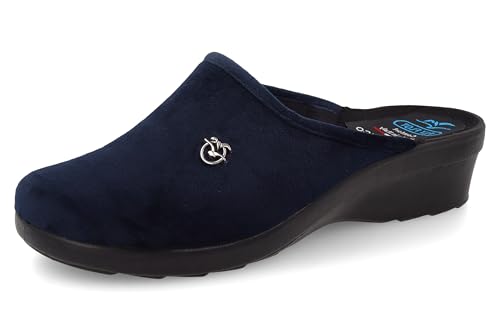 Fly Flot Pantofole Donna In Tessuto con Logo, Sottopiede Antishock, Sandalias deslizantes Mujer, Turquesa, 35 EU