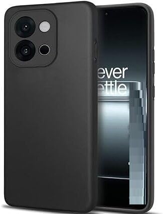 Image of Designerz hub Oneplus 13S Back Cover | Soft Silicone Slim Back Case Cover for Oneplus 13S- Black