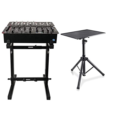 Rockville Portable Mixer Stand - Adjustable Height And Width! & Pro Dj Laptop, Projector Stand - Adjustable Laptop Stand, Computer Dj Equipment Studio Stand Mount Holder, Laptop Projector Stand #TOP14