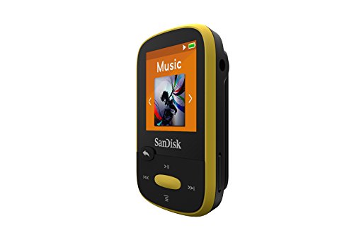 Image of SanDisk Clip Sport 8GB MP3 Player, Yellow With LCD Screen and MicroSDHC Card Slot- SDMX24-008G-G46Y