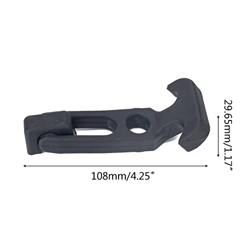 Elastic Shock Absorption Buckle T-handle Hasp Draw For Latch With Brackets Rubber Hood Catch For Tool Box Vehicle Engine Flexible Draw Latches T-handle Draw Latches With Brackets For Tool Box Vehicle