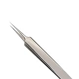 Silver Professional Stainless Steel Blackheads Needle Ingrown Hair Splinter Pointed Tweezers for Eyebrow Hairs And Splinter Removal