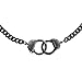 Mens Biker Punk Rocker Biker Jewelry Large Statement Chain Handcuff Necklace Black Or Silver Tone Stainless Steel Pendant For Men Women 20 Inch