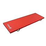 Dripex Folding Gymnastics Exercise Mat - 6FT/8FT Home Gym Mats with Carry Strap 5cm(2’’) Thick Foam Nonslip Soft PU Leather for Yoga/Tumbling/Camping/Pilates/Martial Arts Training/Floor Workout