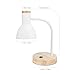 PINSOON LED Desk Lamp with Flexible Goose-Neck 2 Bulb Energy Saving for Bedside Table, Bedroom Study, and Office