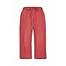 AKTCVVJ Women Capri Pants Drawstring Cotton Linen Capris Casual Fashion Capri Pant Summer Vacation Capris with Pockets Watermelon Red