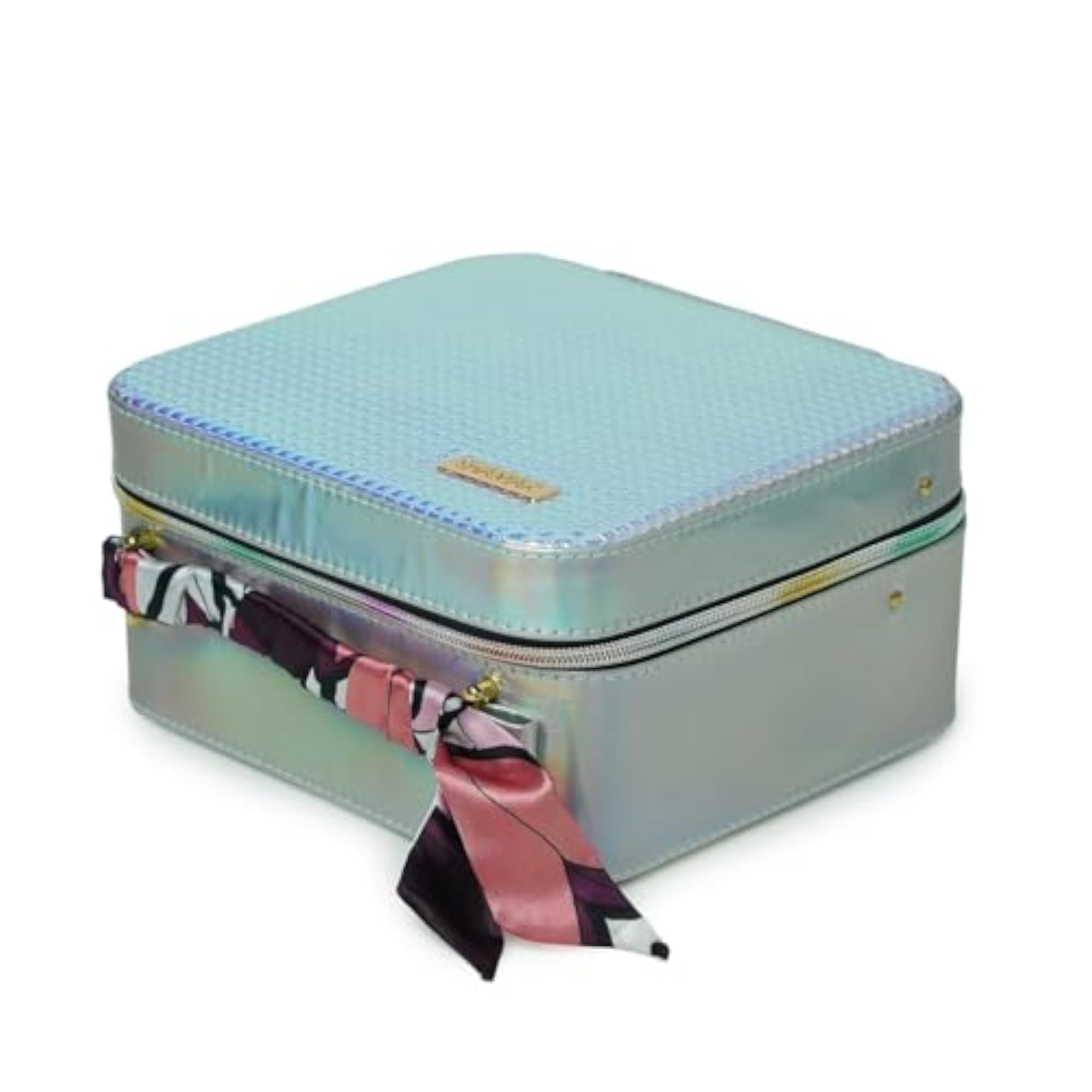 Women's Portable Vanity Box Cosmetic Organizer with Mirror