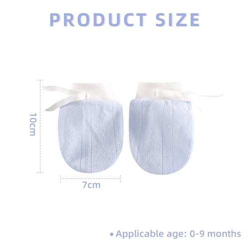 Newborn Mittens No Scratch, Mitten for Newborn Baby Girls, Infant Hand Mitten, Anti Scratch Mittens for Babies, Baby Breathable Adjustable Drawstring Gloves 0-7 Months2