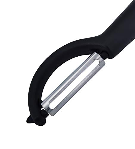 Vegetable Peeler Set Of 4 Pieces, Suitable For Potato, Carrot, Apple, Soybean, Stainless Steel Black #TOP2