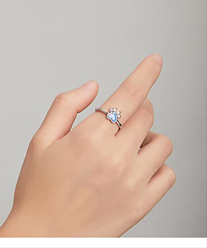 Bague réglable pierre bleue la solution pour les doigts sensibles