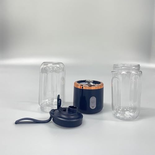 Image of Portable Blender USB Rechargeable Smoothie Maker Compact Personal Mini Juicer Cup with BPA-Free Travel Bottle, Powerful Stainless Steel Blades for Shakes, Protein Drinks & Fresh Juices Multicolor