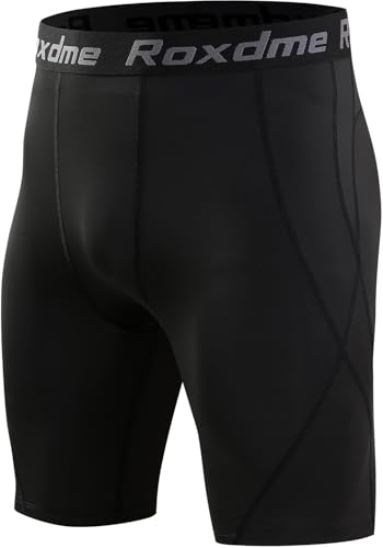 Image of Compression Shorts Men Spandex Sport Gym Shorts Athletic Workout Running Tights Training Underwear