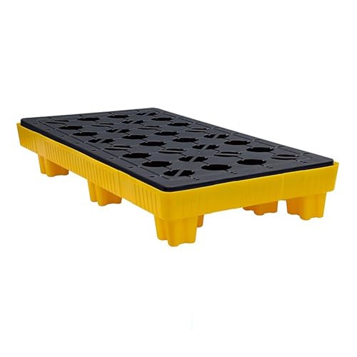 Generisch Industrielle Auffangwanne mit Ablaufrost, 120x60x17 cm - Sichere Lagerlösung für Fässer mit Gefahrstoffen, robust und langlebig.