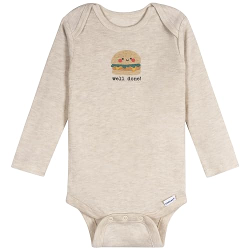 Image of Onesies Brand Unisex Baby 6-Pack Long Sleeve Bodysuits - Breathable Cotton One-Piece Outfits for Newborns & Infants
