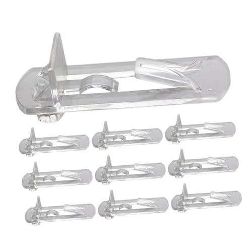 Holibanna 10pcs Locking Shelf Support Pegs Clips for Cabinets Easy to Install Space-Saving Shelf Brackets for Garages and Tool Rooms