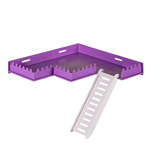 Plataforma de hamster com escada – Gaiola de escada de escalada para hamsters, brinquedos de gaiola