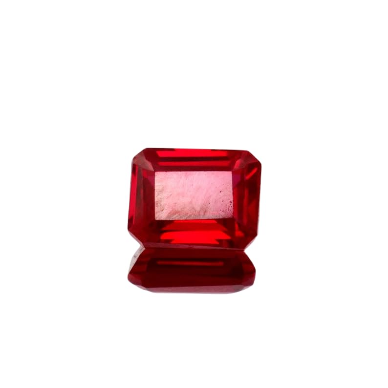 Rubis naturel véritable taillé en émeraude pour sublimer vos colliers et bijoux artisanaux