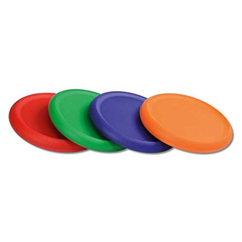 Wiemann Lehrmittel Frisbee aus Schaumstoff, Bunte Wurfscheibe, einzeln oder 4er Set (4 Stück, beschichtet)