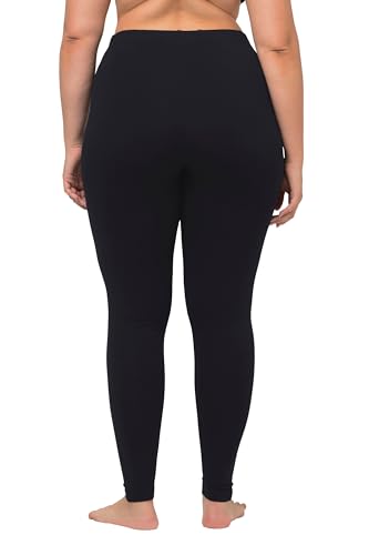 Leggings mujer Ulla Popken mallas negras de algodón premium suave 2