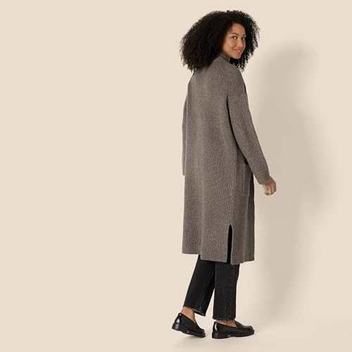 Amazon Essentials Women's Oversized-Fit Cotton Blend Heavyweight Texture Stitch Long Cardigan Sweater3