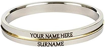 Devgemsandjewels 1pc Stainless Steel Men Kara Mens Kada Personalised Kada Personalized kada Gift for Him Father Husband Brother Sale 8 Centimeters