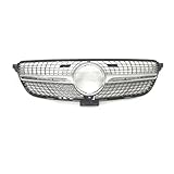 Compatible with Mercedes-Benz W166 GLE class GLE350 GLE400 GLE500 2016-2019 Car Front Bumper Grille Centre Panel Styling Upper Grill(Diamond silver)