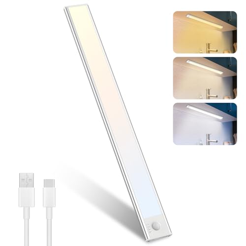 libtit 30CM Unterbauleuchte Küche Led, Dimmbar Schrankbeleuchtung mit Bewegungsmelder für Schrank Treppe Flur, 1Stück