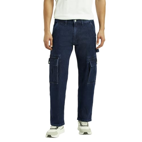 Image of Men's 555 Dark-Blue Loose fit mid Rise Jeans