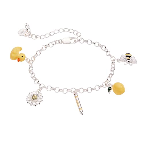 Alex and Ani Crayola Fan Favorites Sunglow Charm Bracelet, Brass Shiny Silver
