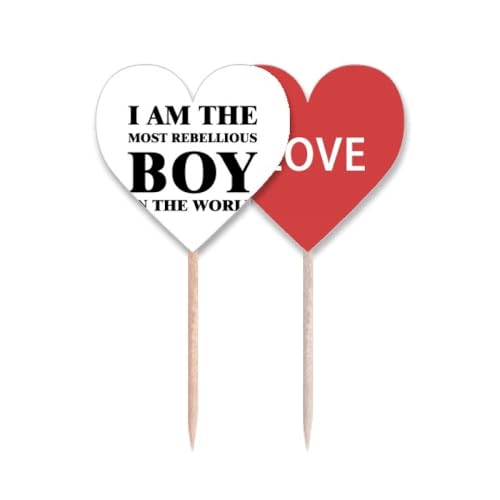 Cure-dents I Am The Rebellious Boy drapeau déco pour cupcake - 2
