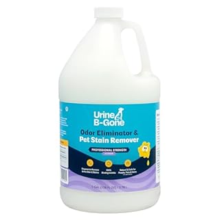 Urine B-Gone, Professional Enzyme Odor Eliminator & Pet Stain Remover, Human, Cat & Dog Urine Cleaner, Effective on Laundry, Carpets & More, Lavender Scent, 1 Gallon