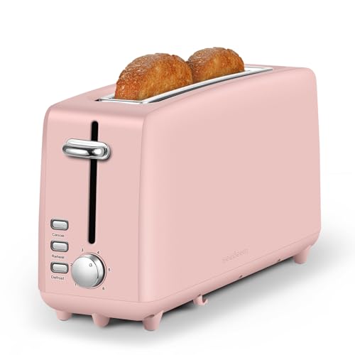 SEEDEEM 2-Slice Long Slot Pink Toaster