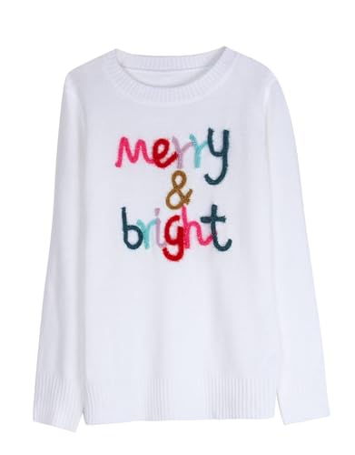 Image of Womens American Flag Sweater Crew Neck Casual Pullover Sweater