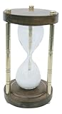 Sea-Club Clessidra, 5 minuti, decorazione marittima, ottone/legno, altezza = 15 cm, diametro = 8 cm immagine