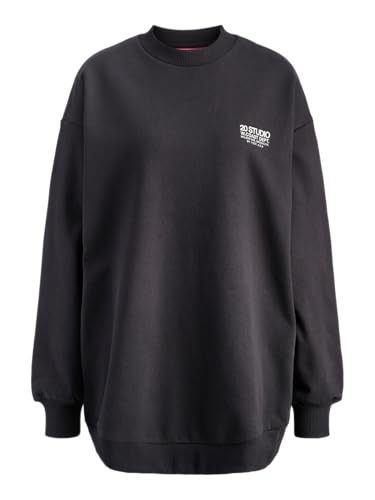 JACK & JONES Jxsandra RLX LS Long Print Crew Swt, Phantom, L para Mujer