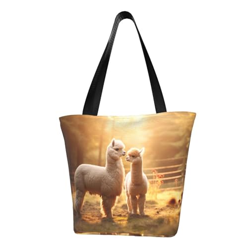 I Love Alpacas Print Comfortable Shoulder Bag Summer HandbagTravel Beach Work Daily Use Versatile Carry