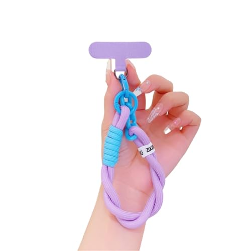 Lanière universelle téléphone portable - Corde courte tissée et attache poignet décorative