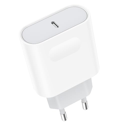 Cargador USB C, Enchufe 25W Rapida Carga for iPhone 16/16 Pro/16 Pro Max/16 Plus/15/14/13/12/11/XS/XS MAX/X/XR, Pad, USBC Rápido Cabezal Cargado Adaptador Tipo C Pared Corriente Trefard