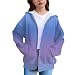 Mädchen Hoodie Jacke 134 Baumwolle Kinder Sweatjacke Mit Kapuze 122/128