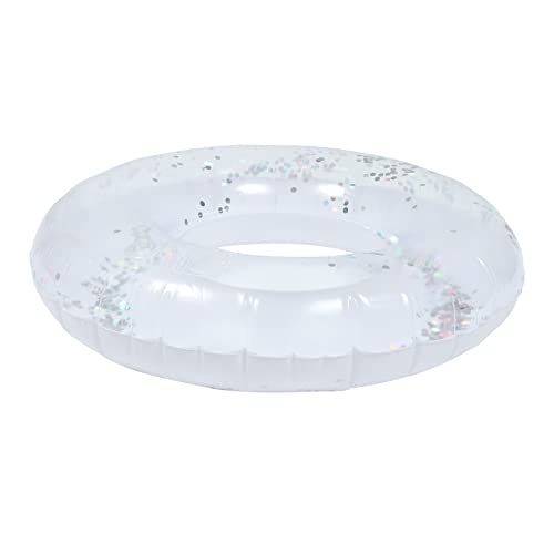 UPKOCH Easy Inflate Kids Pool Ring Sequins 60cm PVC Swimming Pool Accessory for Water Fun