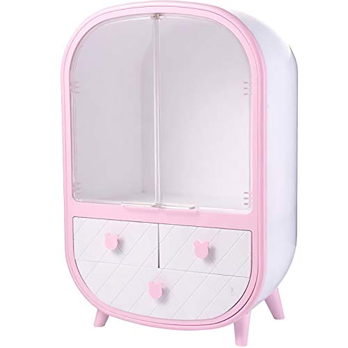 Preisvergleich Produktbild hsy Kosmetikboxen,transparenter Make-up-Organizer - Mit professioneller Staubschutzhülle Tragbare Aufbewahrungsbox - Vitrinen mit Schubladen für Waschtische - Boxen für Schlafzimmer oder Badezimmer