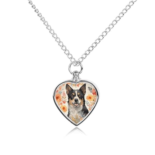 Collier urne pour animal en acier inoxydable discret pendentif cœur souvenir