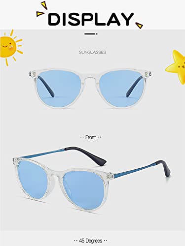 Kursan Polarized Kids Sunglasses for Girls Boys Mirrored Lens Vintage Sun Glasses Shades Age 3-9, 100% UV Protection2