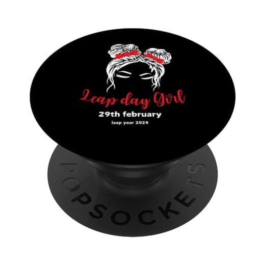 Cumpleaños bisiesto Feliz día bisiesto Año [year] 29 de febrero lindo moño PopSockets PopGrip Intercambiable
