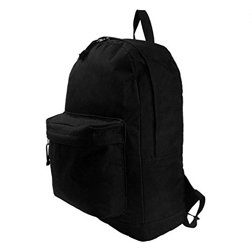 Wholesale Classic Backpack 18 inch Basic Bookbag Bulk Cheap Case Lot 36pcs Simple Schoolbag Promotional Backpacks Non Profit Student School Book Bags Vintage Daypack 6 Assort Color2