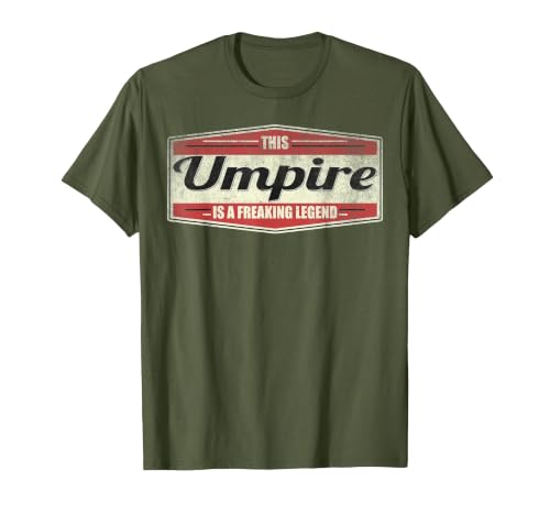 Funny Profession Quote Vintage Umpire T-Shirt, Men, Olive Green, X-Large