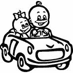 Babyaufkleber Autoaufkleber für Geschwister mit Wunschtext - Motiv G2-JM (16 cm)